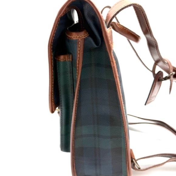 Vintage Polo Ralph Lauren Black Watch Plaid Back Pack~Vintage~Retro~Classic - Picture 2 of 8